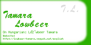 tamara lowbeer business card